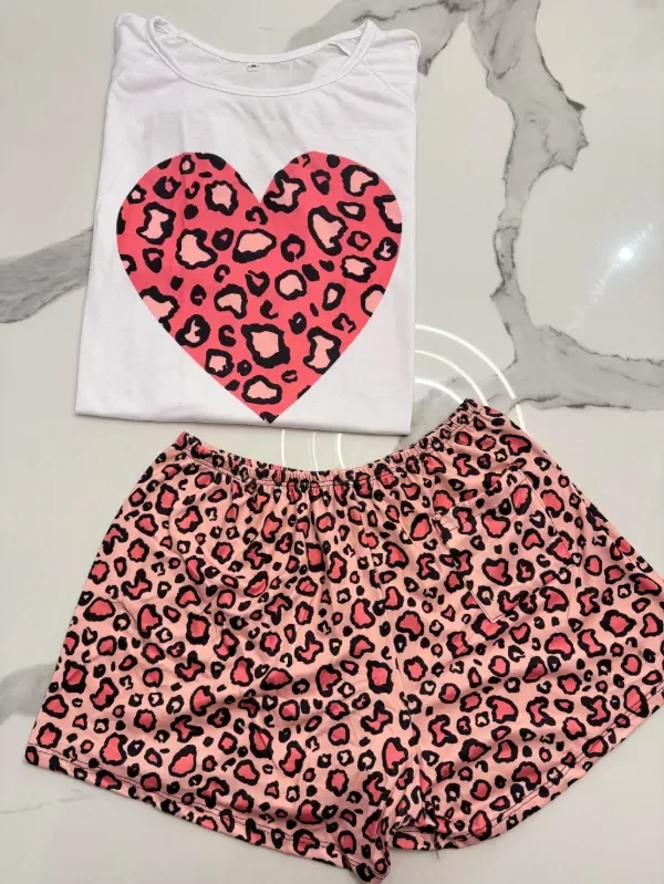 Producto - PIJAMA LOVE PRINT ROSA [CORTO]