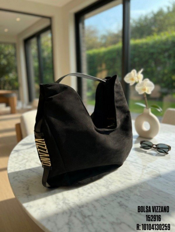 Producto - Cartera vizzano gamuza negra Logoo