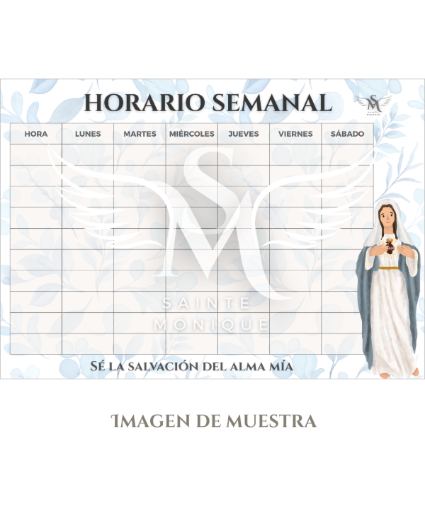 Producto - Horario semanal DIGITAL - Sagrado Corazón de María