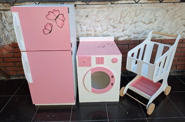 Producto - JUEGO DE MESA HELADERA LAVARROPAS CARRITO - 4