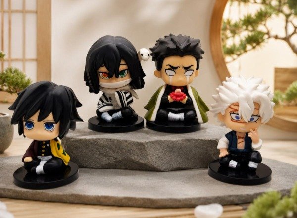 Producto - Gashapones Sentaditos Demon Slayer - Kimetsu - 8cm - Por Duos