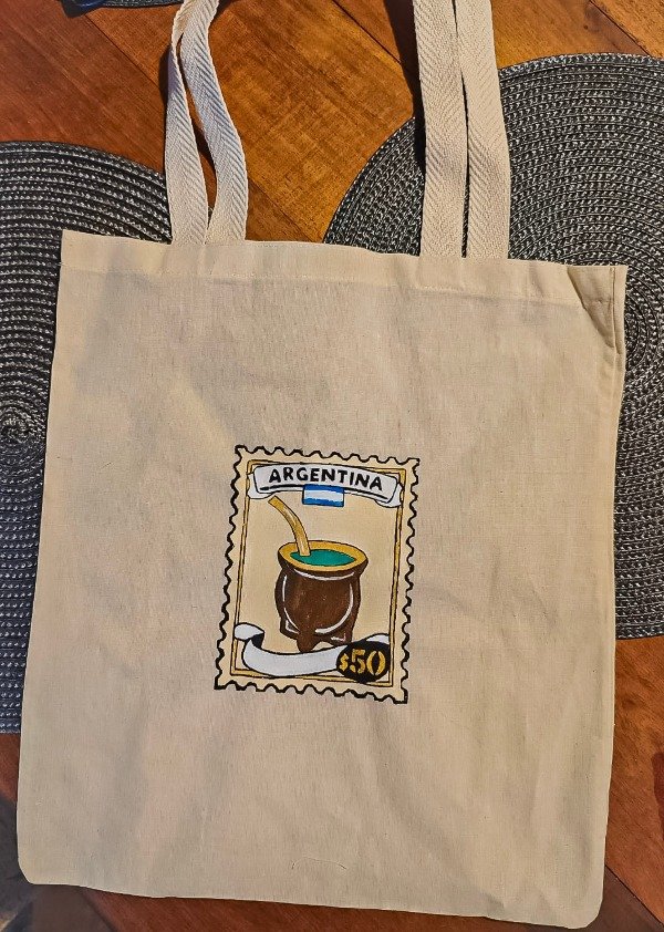 Producto - Totebag Estampilla Retro Mate