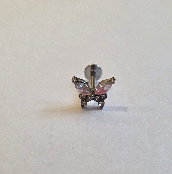 Producto - Labret mariposa strass tornasol