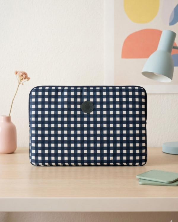 Producto - Funda Cuadrillé Azul.