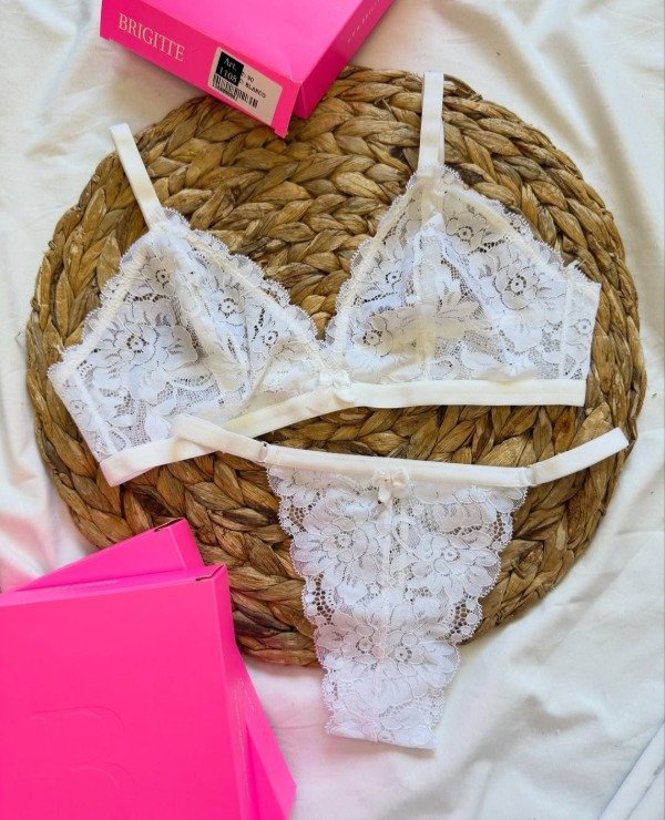 Producto - Conjunto encaje blanco T.95