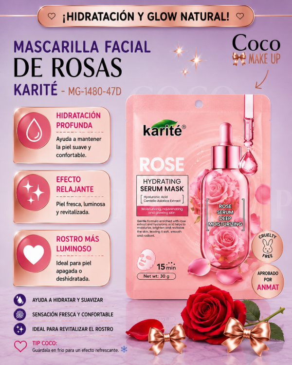 Producto - MASCARILLA FACIAL DE ROSAS - KARITE - MG-1480-47D