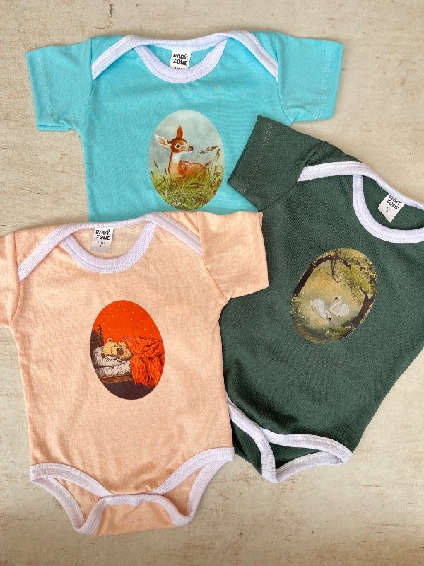 Producto - Body animalitos 0/9M pack x4 unid - 4