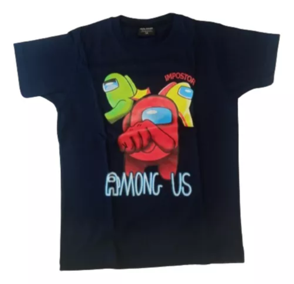 Producto - Remera Among Us Niños Manga Corta  Gamer (AMONGREÑMC1)