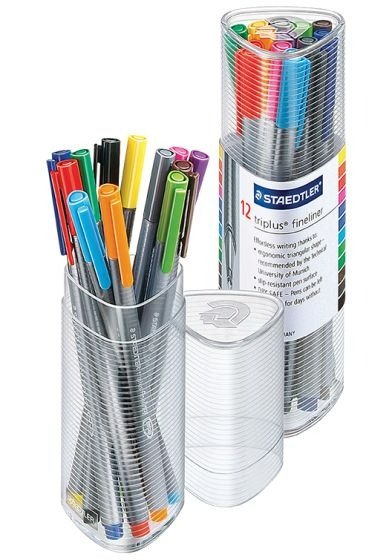 Producto - Set de 12 microfibras Triplus. Marca Staedtler