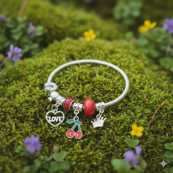 Producto - Pulsera charms cereza