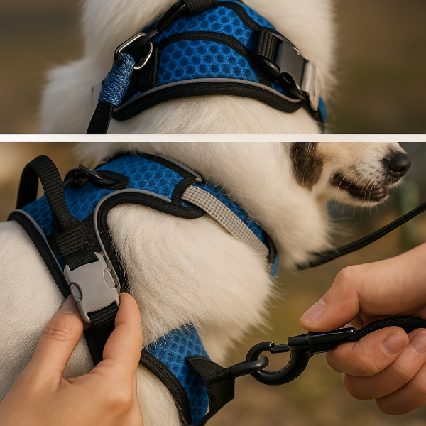 Producto - Pretal reflectivo para gatos /perros pequeños CON HUESITO