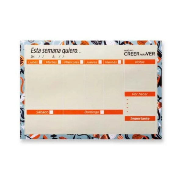 Producto - Planner Semanal - Natura Creer para Ver