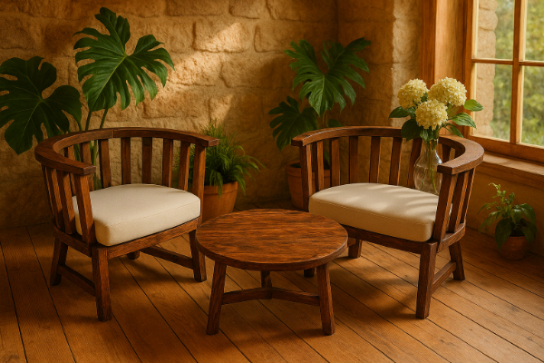 Producto - Set 2 sillones Gervasoni+mesita (pintado)