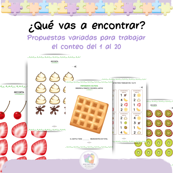 Producto - CONTEO DEL 1 AL 20 - ACTIVIDADES CON APOYO VISUAL - 1