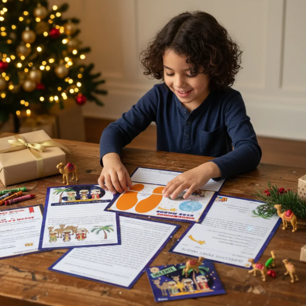 Producto - Kit Imprimible Alfombra Carta Sobre Certificado Reyes Magos