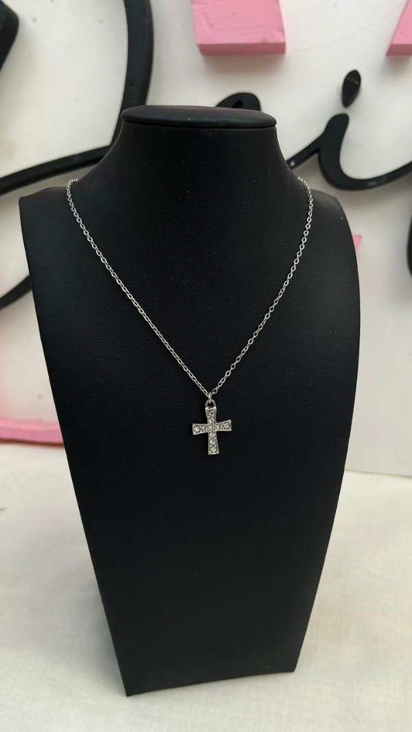 Producto - Collar cruz brillos