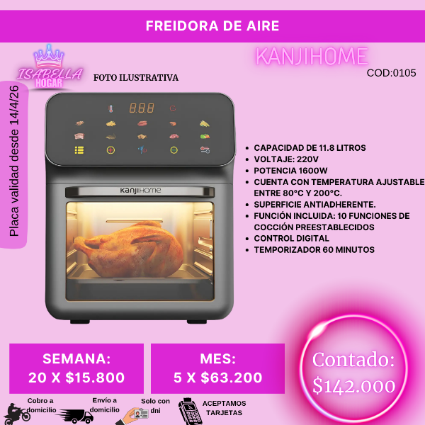 Producto - FREIDORA DE AIRE KANJIHOME DE 11.8 LITROS