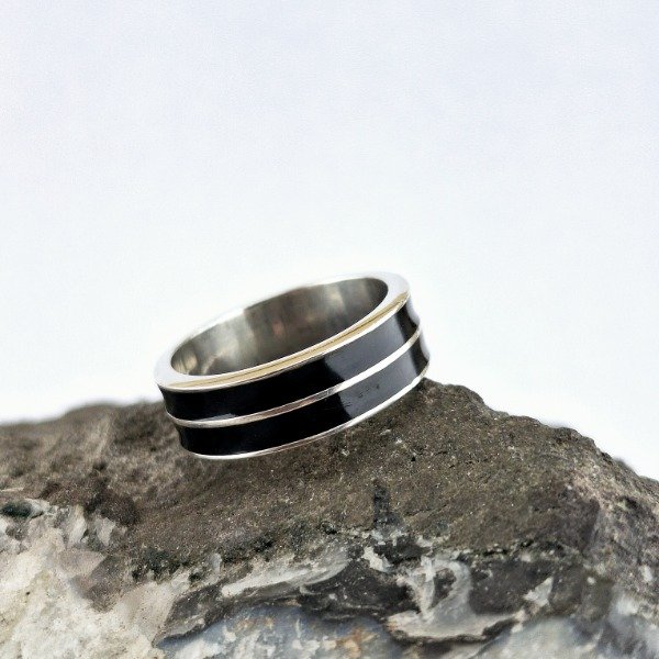 Producto - Anillo Esmaltado Doble Linea