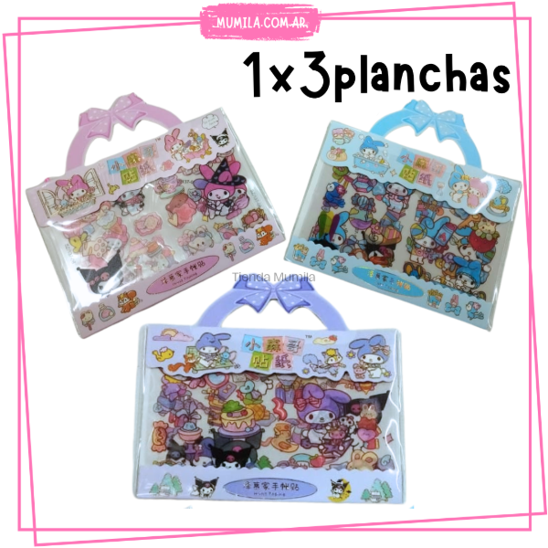 Producto - Plancha Stickers Kuromi My Melody valijita x3