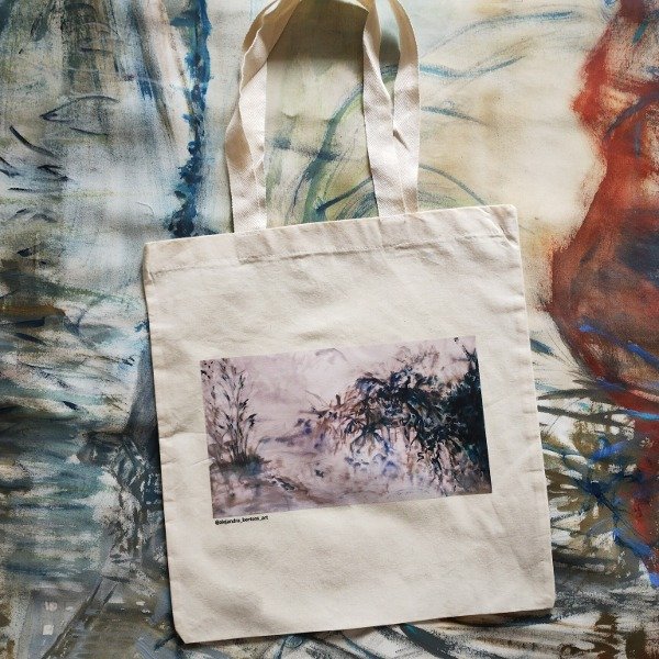 Producto - Tote bag Paisaje apaisado azul