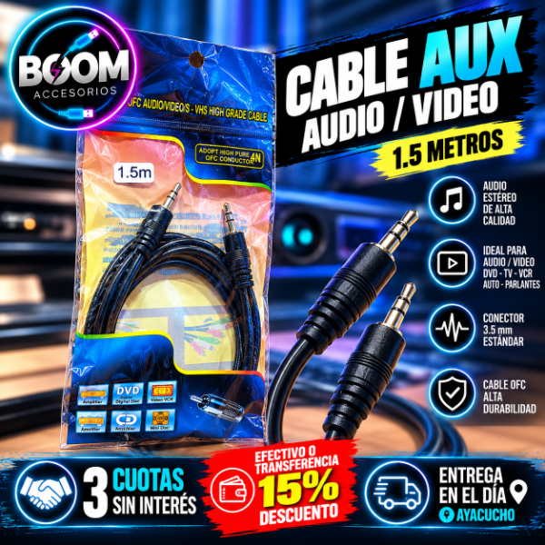 Producto - Cable auxiliar 1.5mts