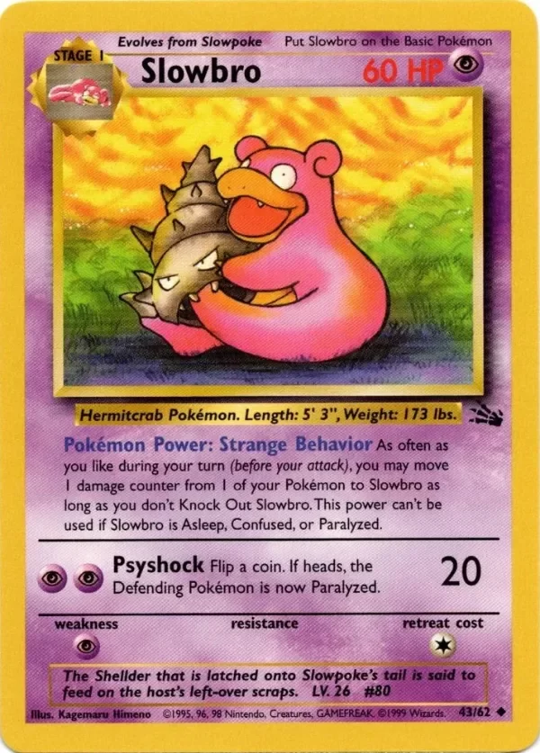 Producto - Slowbro (43/62) [Fossil Unlimited]