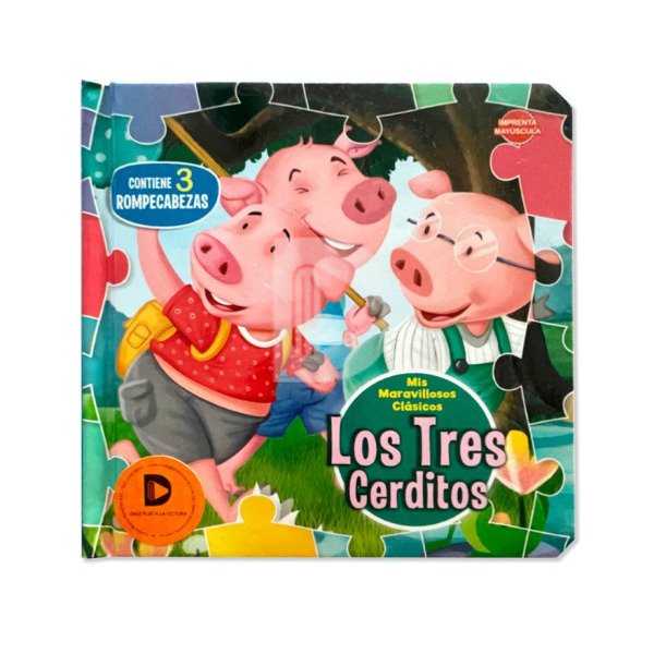 Producto - COLECCIÓN MIS MARAVILLOSOS CLÁSICOS - LOS 3 CERDITOS Con 3 rompecabezas