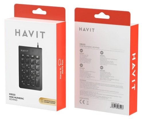 Producto - TECLADO PAD Numerico HAVIT Kb223 USB V5 Pc Notebook - 1