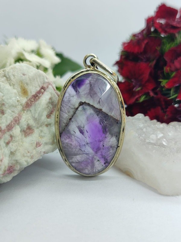 Producto - Dije de Piedra Amatista Oval Refacetado