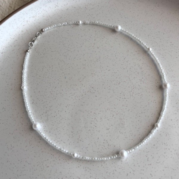 Producto - Choker Glazed - blanco perlado