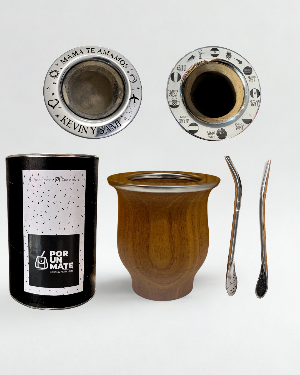 Producto - Camionero algarrobo Personalizado + Bombilla (Virola de acero)