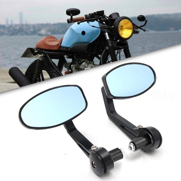 Producto - ESPEJO CAFE RACER CON FILTRO ANTI REFLEJO METALICO
