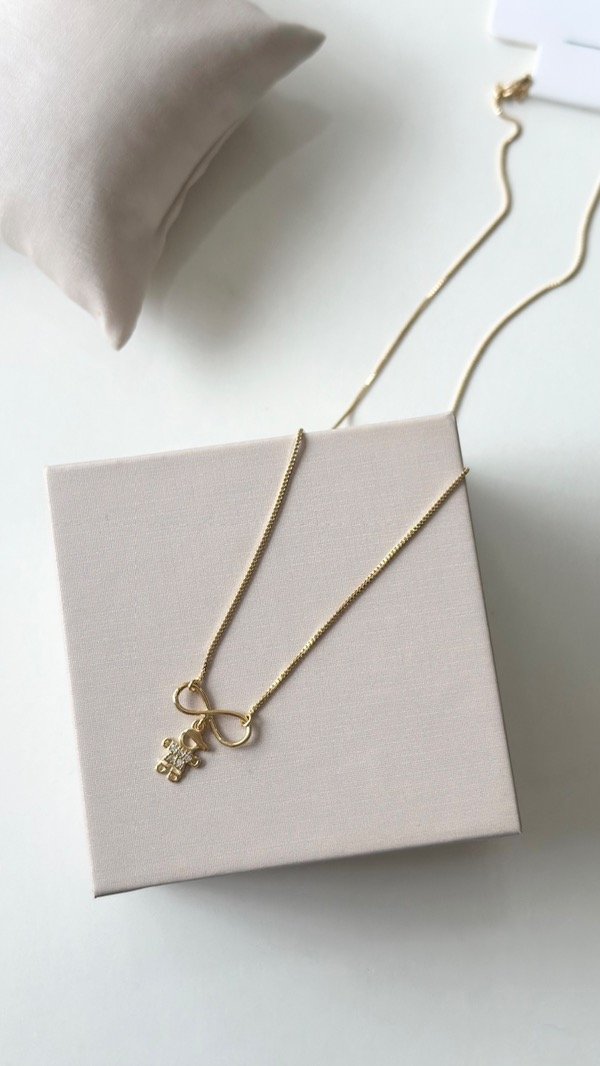 Producto - Conjunto infinito más hijo laminado en oro 18k