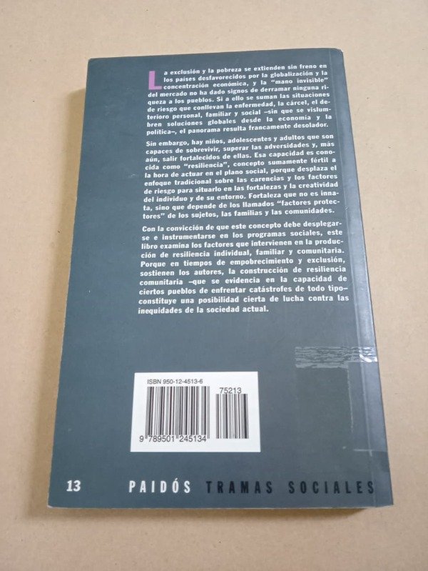 Producto - Resiliencia - Aldo Melillo / Elbio Néstor Suárez Ojeda - Paidós 2001 - 1