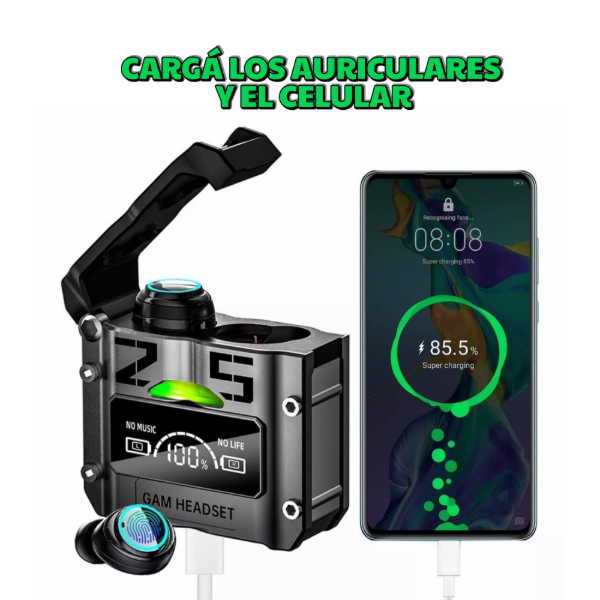 Producto - Auriculares Inalámbricos M25 Sonido Potente y ConfortTotal