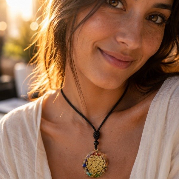 Producto - Collar Armonizador Energético Diseño Poligonal
