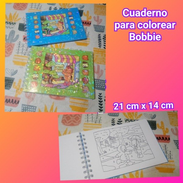 Producto - Libro tapa dura para colorear Bobbie x1