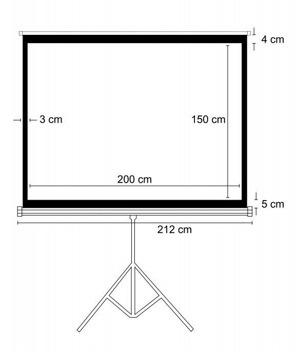Producto - Pantalla Intelaid Proyector 100 Pulgadas Tripode It-tp100