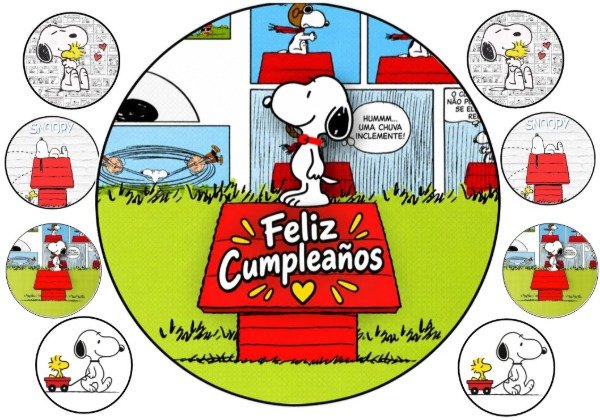 Producto - LAMINA SNOOPY 6 REDONDA