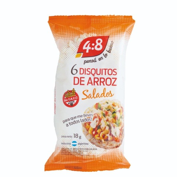 Producto - DISQUITOS DE ARROZ Salados SIN TACC 18g x 6 uni 4 8 GALLETAS