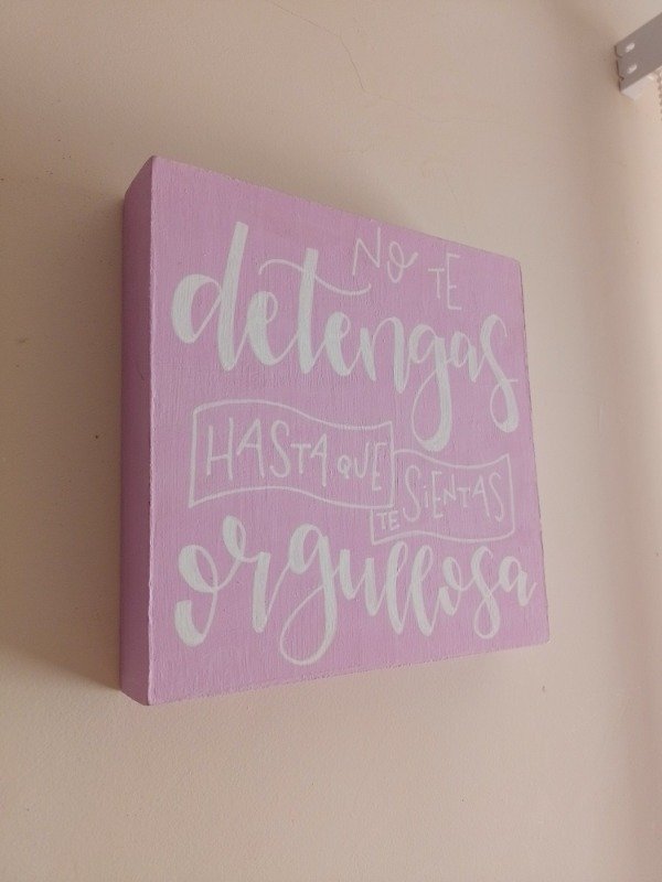 Producto - Cuadro 20x20cm "No te detengas"