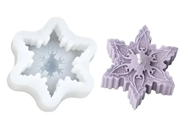 Producto - Molde Silicona Copa de Nieve Grande Detallado x1 Ideal P/ Velas Jabones N26