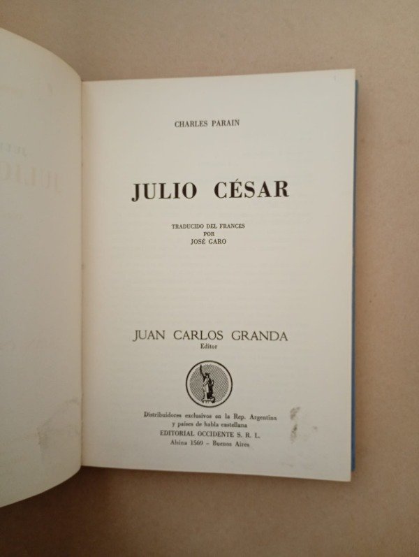 Producto - Julio César - Charles Parain - Occidente 1962 Tapa dura - 1