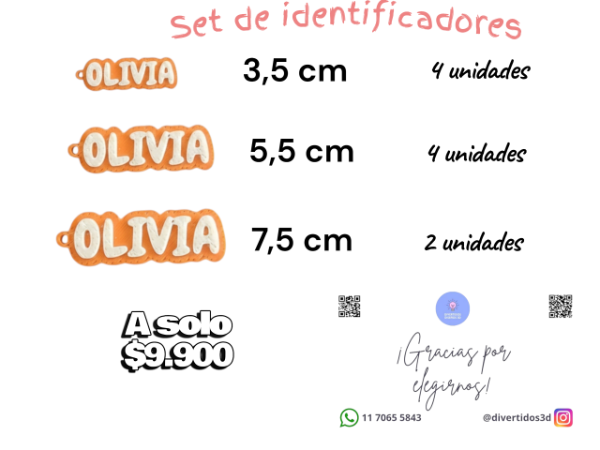 Producto - Pack de identificaciones