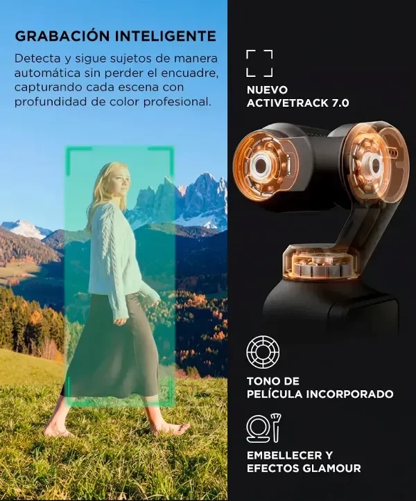 Producto - Cámara Osmo Pocket 4 DJI Combo Estándar, Cámara para Videovlogs de Bolsillo - 4