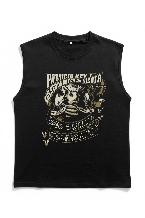 Producto - Remera Sin Mangas Negra - Huracan 93 Lobo Suelto