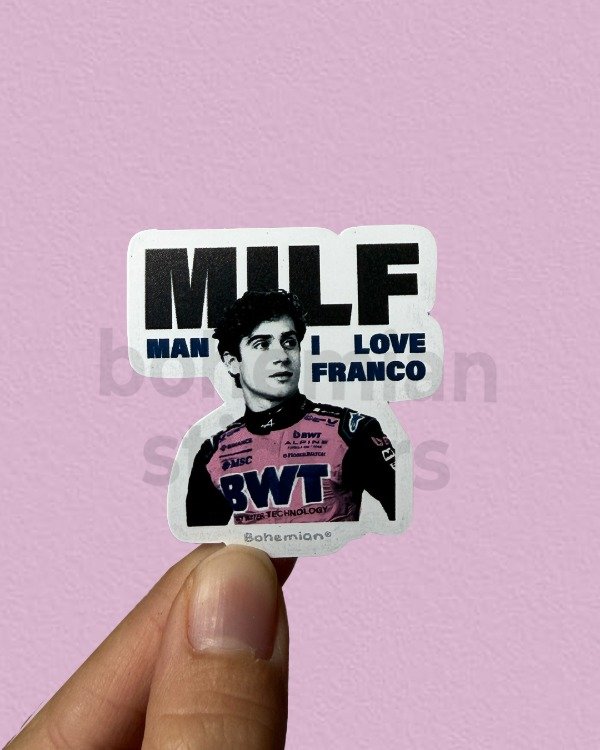 Producto - MILF "MAN I LOVE FRANCO" - Sticker Individual de Formula 1