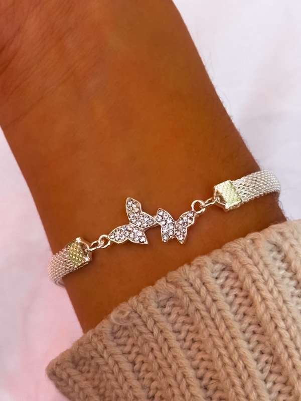 Producto - Pulsera mariposas blancas