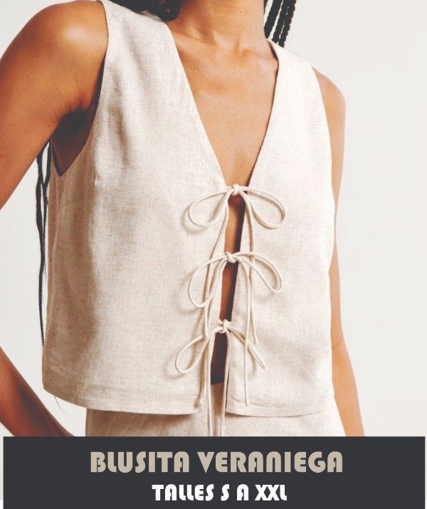 Producto - MOLDES BLUSA VERANIEGA CON LAZOS