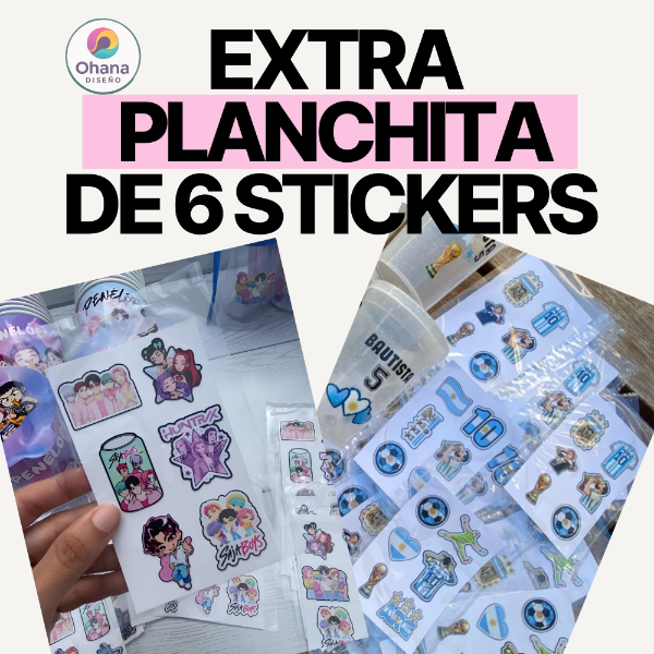 Producto - EXTRA Planchita de 6 stickers x 10 u. - 0